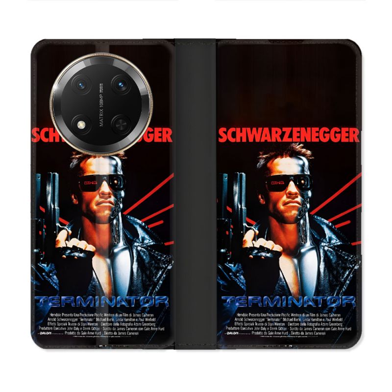 Housse cuir portefeuille Pour Honor Magic 7 Lite 5G Terminator