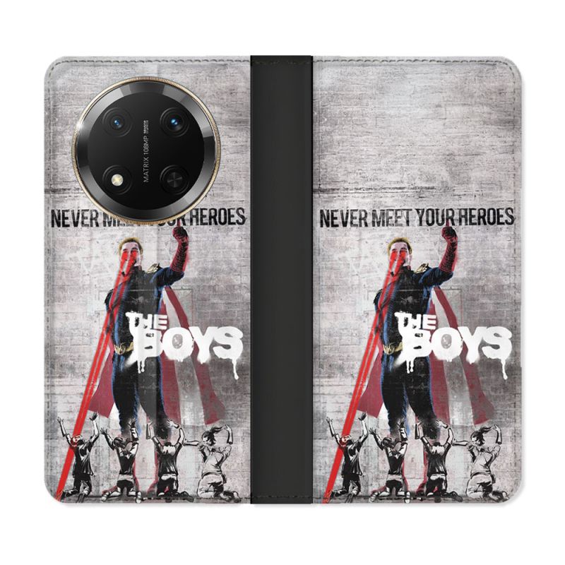 Housse cuir portefeuille Pour Honor Magic 7 Lite 5G The Boys Affiche