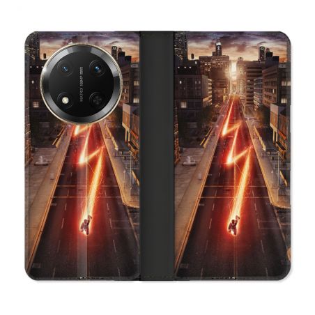 Housse cuir portefeuille Pour Honor Magic 7 Lite 5G The Flash City