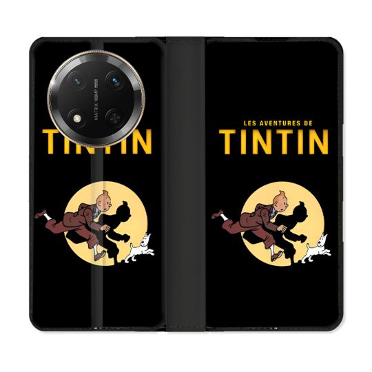 Housse cuir portefeuille Pour Honor Magic 7 Lite 5G Tintin Classique