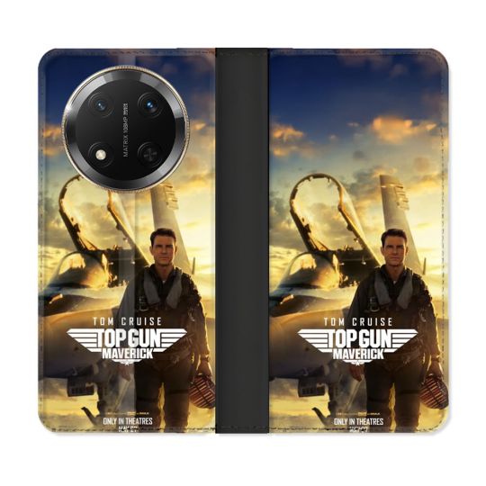 Housse cuir portefeuille Pour Honor Magic 7 Lite 5G Top Gun