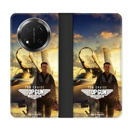 Housse cuir portefeuille Pour Honor Magic 7 Lite 5G Top Gun