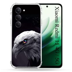 Coque Renforcée Pour Xiaomi Redmi 15 4G Animal Aigle Royal Noir