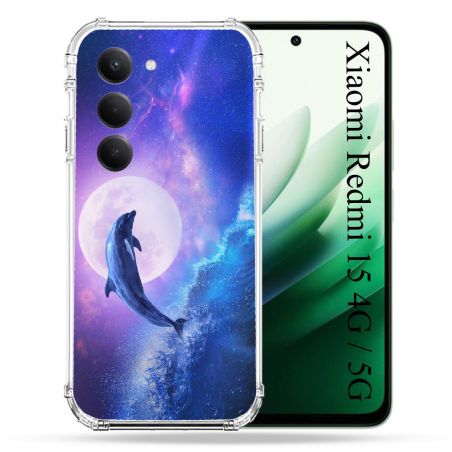 Coque Renforcée Pour Xiaomi Redmi 15 4G Animal Dauphin Vague
