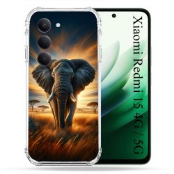 Coque Renforcée Pour Xiaomi Redmi 15 4G Animal Elephant Savane