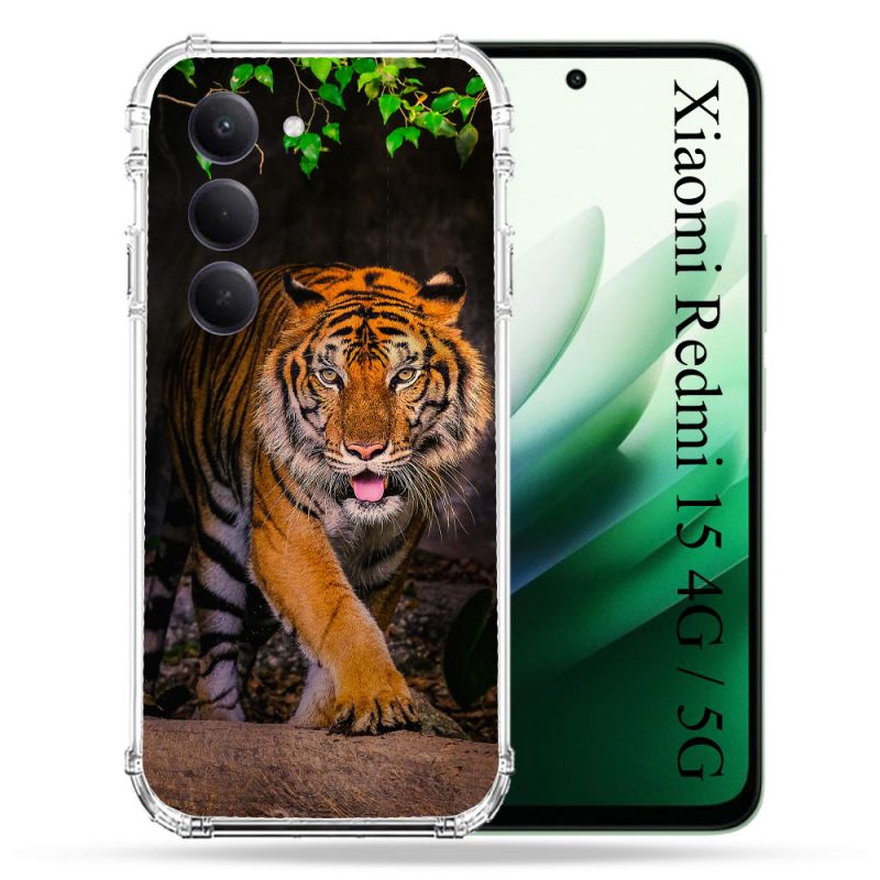Coque Renforcée Pour Xiaomi Redmi 15 4G Animal Tigre Jungle