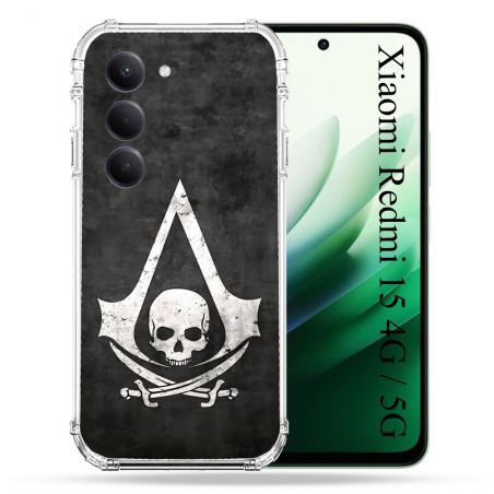 Coque Renforcée Pour Xiaomi Redmi 15 4G Assassin Creed Tete Mort