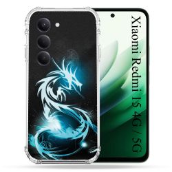 Coque Renforcée Pour Xiaomi Redmi 15 4G Fantastique Dragon Bleu