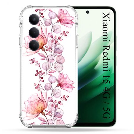 Coque Renforcée Pour Xiaomi Redmi 15 4G Fleur Eclosion