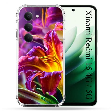 Coque Renforcée Pour Xiaomi Redmi 15 4G Fleur Lys Color