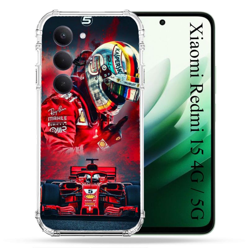 Coque Renforcée Pour Xiaomi Redmi 15 4G Formule 1 F1 Ferrari