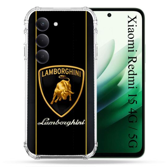 Coque Renforcée Pour Xiaomi Redmi 15 4G Lamborghini Carbone