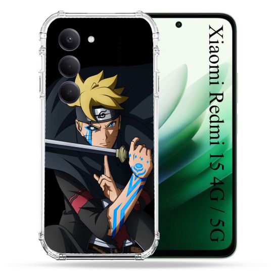 Coque Renforcée Pour Xiaomi Redmi 15 4G Manga Boruto Tatouage