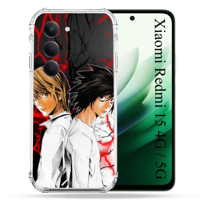 Coque Renforcée Pour Xiaomi Redmi 15 4G Manga Death Note Duo