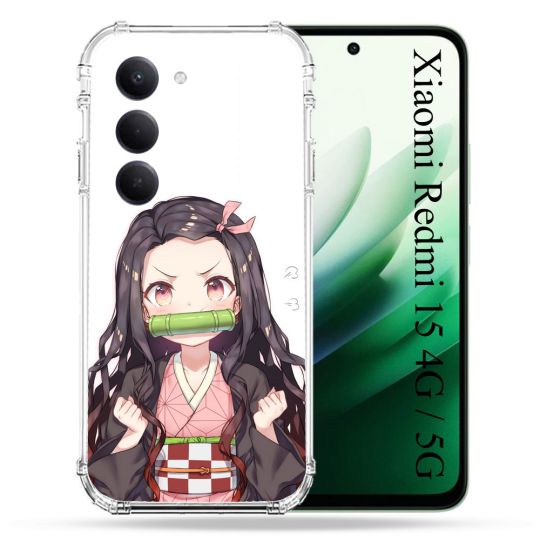 Coque Renforcée Pour Xiaomi Redmi 15 4G Manga Demon Slayer Nezuko