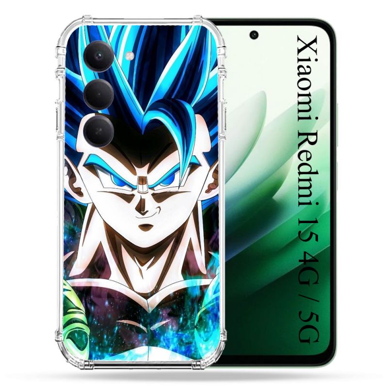Coque Renforcée Pour Xiaomi Redmi 15 4G Manga Dragon Ball Gogeta Visage