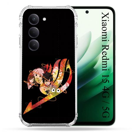 Coque Renforcée Pour Xiaomi Redmi 15 4G Manga Fairy Tail Logo Noir