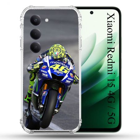 Coque Renforcée Pour Xiaomi Redmi 15 4G Moto Course GP Wheeling 46