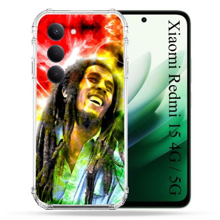 Coque Renforcée Pour Xiaomi Redmi 15 4G Musique Bob Marley Color