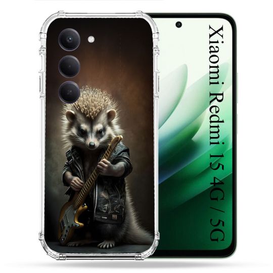 Coque Renforcée Pour Xiaomi Redmi 15 4G Musique Rock Herisson