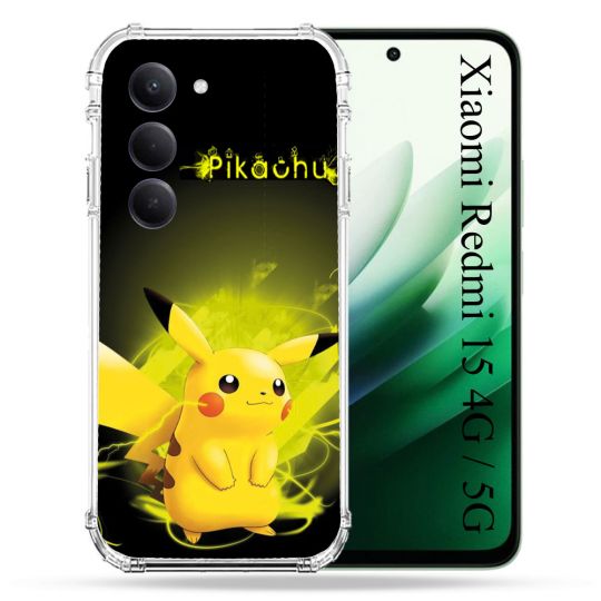Coque Renforcée Pour Xiaomi Redmi 15 4G Pokemon Pikachu Eclair