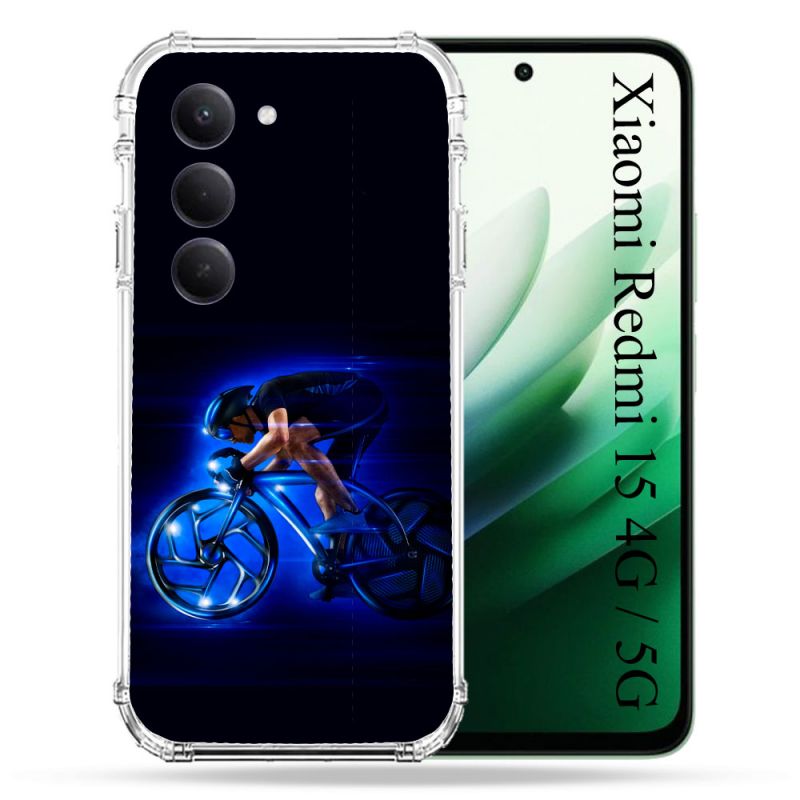 Coque Renforcée Pour Xiaomi Redmi 15 4G Sport Cyclisme Bleu