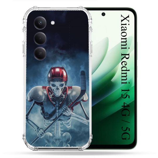 Coque Renforcée Pour Xiaomi Redmi 15 4G Sport Hockey Squelette