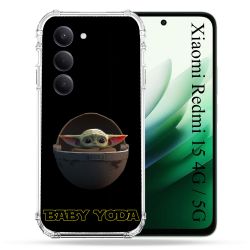 Coque Renforcée Pour Xiaomi Redmi 15 4G Star Wars - Yoda bebe noir