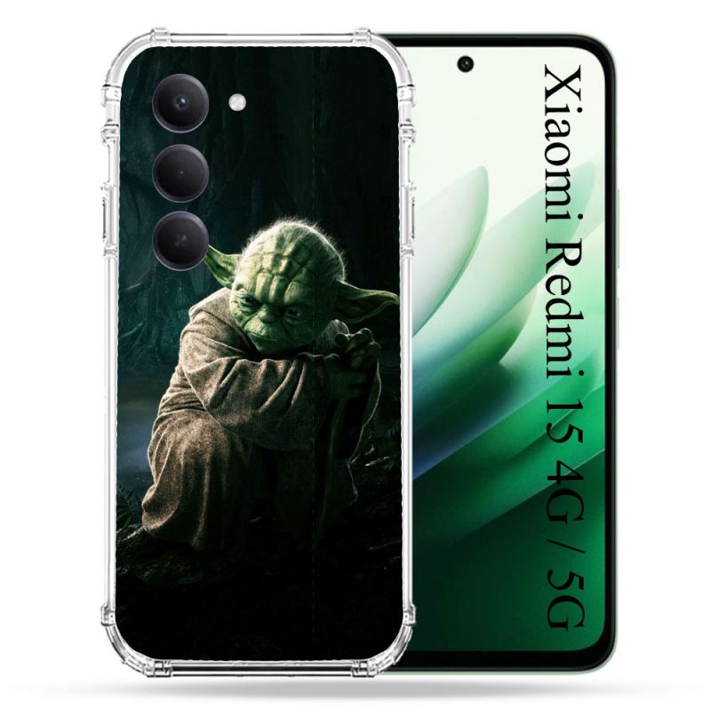 Coque Renforcée Pour Xiaomi Redmi 15 4G Star Wars - Yoda sombre