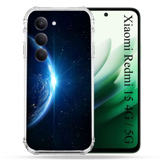 Coque Renforcée Pour Xiaomi Redmi 15 4G Univers Planete Terre