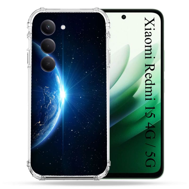 Coque Renforcée Pour Xiaomi Redmi 15 4G Univers Planete Terre