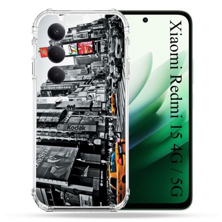 Coque Renforcée Pour Xiaomi Redmi 15 4G Voyage Amerique USA New York Taxi