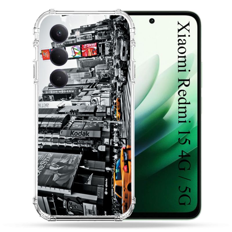 Coque Renforcée Pour Xiaomi Redmi 15 4G Voyage Amerique USA New York Taxi