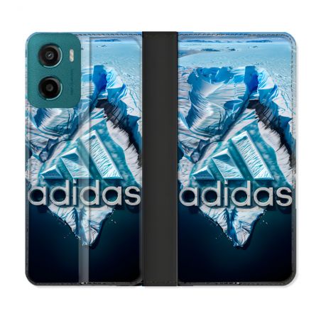 Housse cuir portefeuille Pour Motorola G05 / E15 Adidas Iceberg