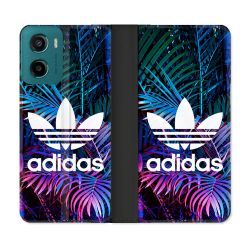 Housse cuir portefeuille Pour Motorola G05 / E15 Adidas Palmier