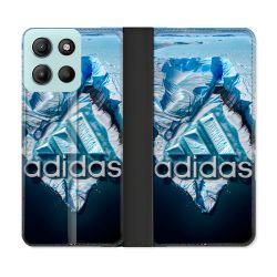 Housse cuir portefeuille Pour Motorola G15 Adidas Iceberg