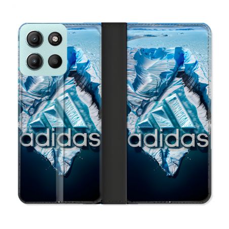 Housse cuir portefeuille Pour Motorola G15 Adidas Iceberg
