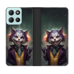 Housse cuir portefeuille Pour Motorola G15 Animal Chat Joker