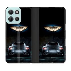 Housse cuir portefeuille Pour Motorola G15 Aston Martin