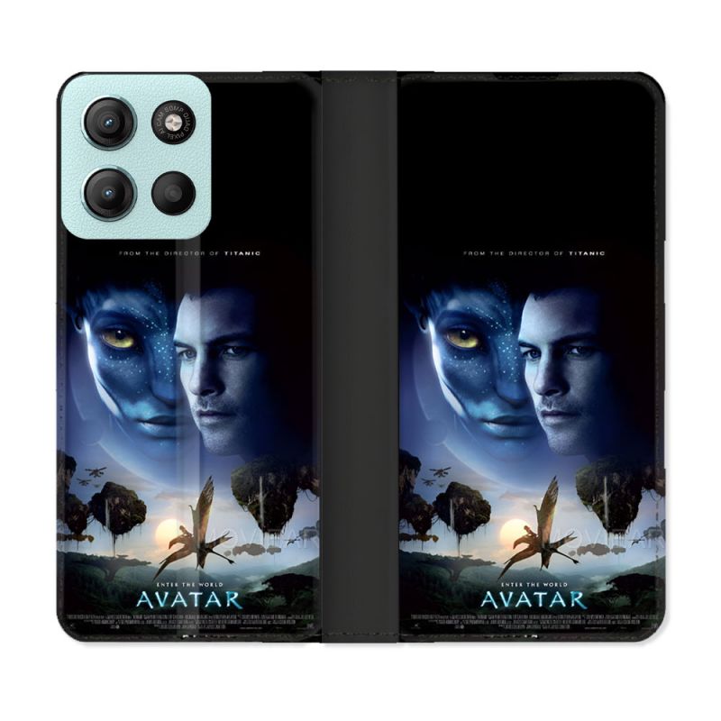 Housse cuir portefeuille Pour Motorola G15 Avatar
