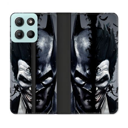 Housse cuir portefeuille Pour Motorola G15 Batman Joker