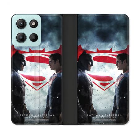 Housse cuir portefeuille Pour Motorola G15 Batman VS Superman