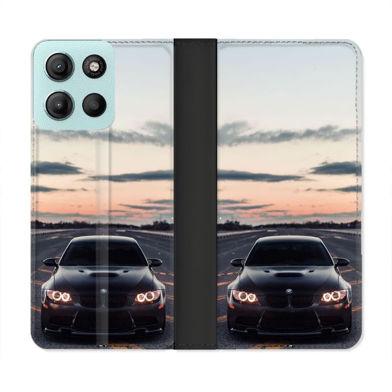 Housse cuir portefeuille Pour Motorola G15 BMW Serie