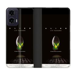 Housse cuir portefeuille Pour Motorola G35 5G Alien Affiche