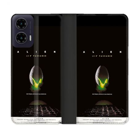 Housse cuir portefeuille Pour Motorola G35 5G Alien Affiche
