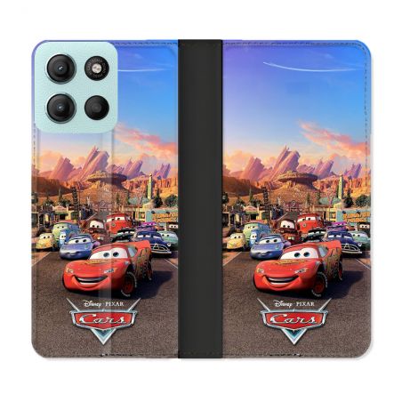Housse cuir portefeuille Pour Motorola G15 Cars Affiche
