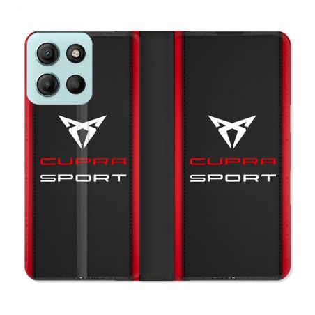 Housse cuir portefeuille Pour Motorola G15 Cupra