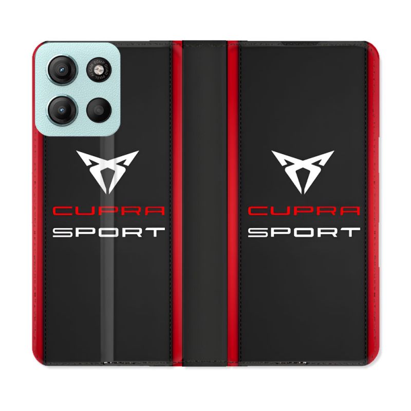 Housse cuir portefeuille Pour Motorola G15 Cupra
