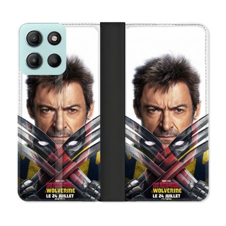 Housse cuir portefeuille Pour Motorola G15 Deadpool Affiche