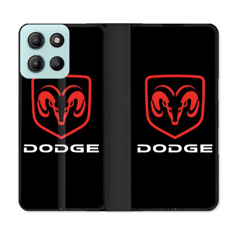 Housse cuir portefeuille Pour Motorola G15 Dodge